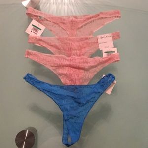 NWT Bundle of 4 Calvin Klein thongs